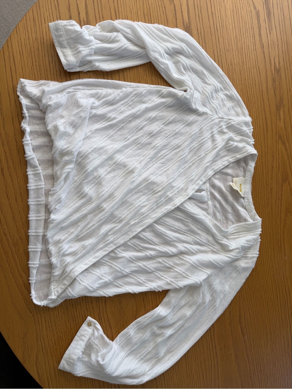 Anthropologie White Textured Wrap-Style Women's Tunic